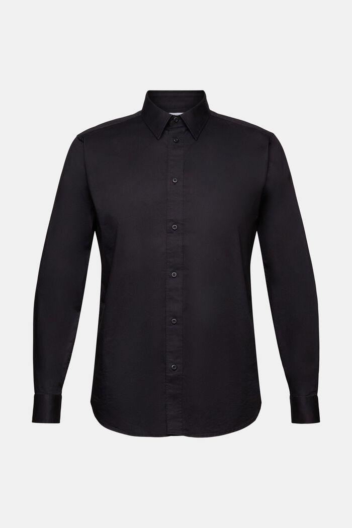 Shirt van katoen-popeline, BLACK, detail image number 6