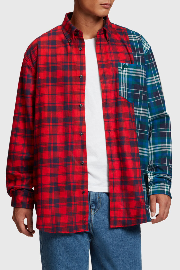 Kerel vertel het me zuurgraad ESPRIT - Flanellen shirt met een geruite motiefmix in patchworklook at our  online shop