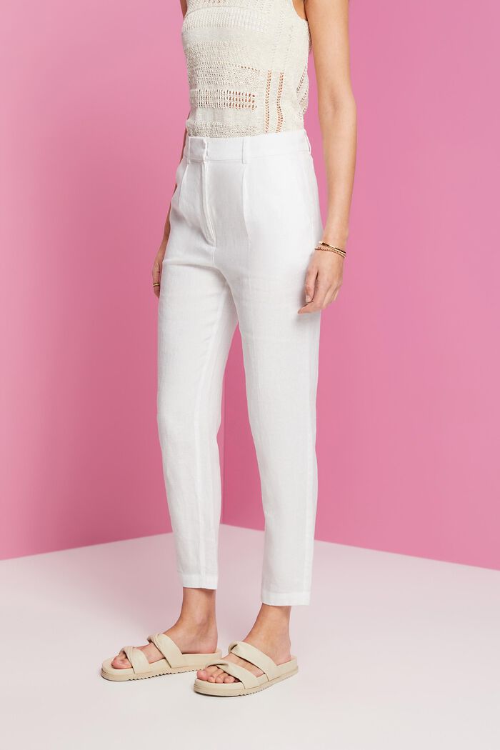 Niet verwacht patroon Gemarkeerd ESPRIT - Cropped linnen broek at our online shop
